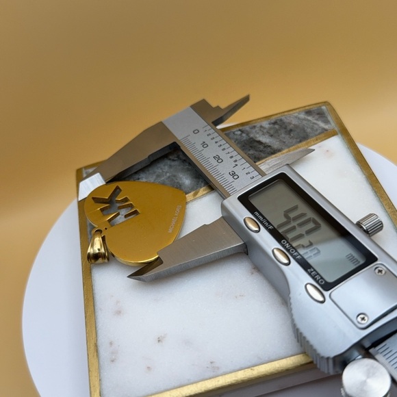 Michael Kors MK Logo Gold Tone Stainless Steel Heart Pendant ๐ - Picture 12 of 12